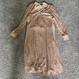 Tahari ASL Rose Gold Sequin dress